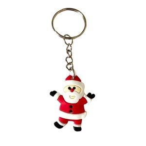 🔴 5 for $10 ONE Holiday Festive Christmas Santa Ring Key Chain